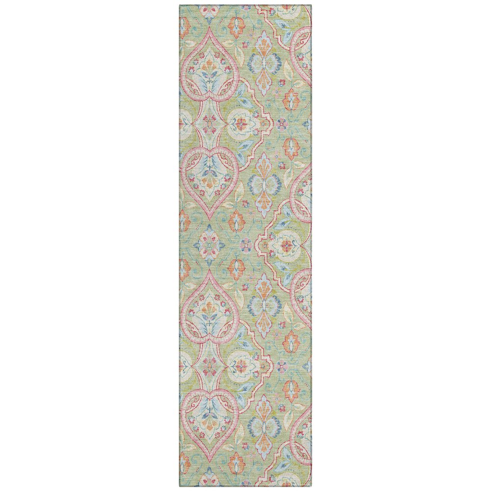Machine Washable Indoor/Outdoor Chantille ACN2207 Aloe 2'3" x 7'6" Runner Rug. Picture 1