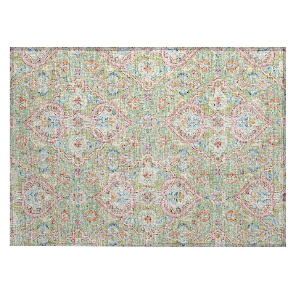 Machine Washable Indoor/Outdoor Chantille ACN2207 Aloe 1'8" x 2'6" Rug. Picture 1