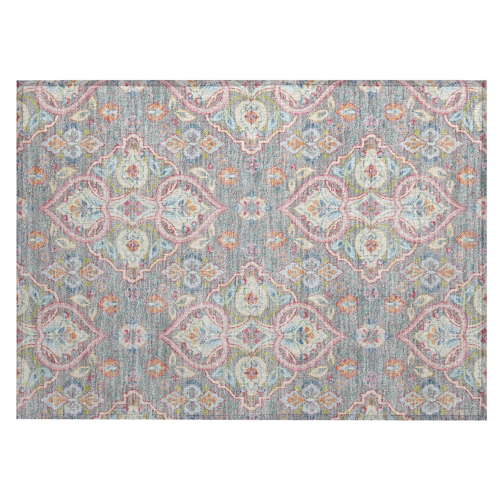 Machine Washable Indoor/Outdoor Chantille ACN2207 Gray 1'8" x 2'6" Rug. Picture 1