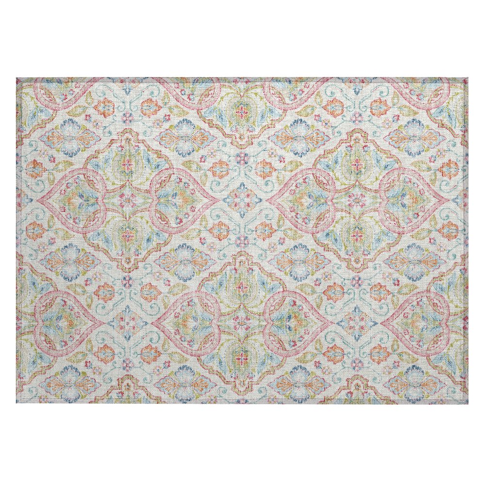 Machine Washable Indoor/Outdoor Chantille ACN2207 Ivory 1'8" x 2'6" Rug. Picture 1