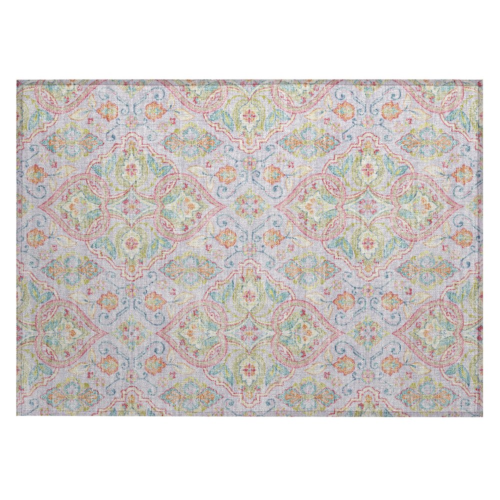 Machine Washable Indoor/Outdoor Chantille ACN2207 Lavender 1'8" x 2'6" Rug. Picture 1