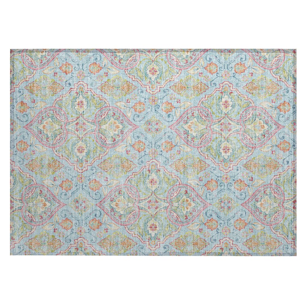 Machine Washable Indoor/Outdoor Chantille ACN2207 Sky 1'8" x 2'6" Rug. Picture 1