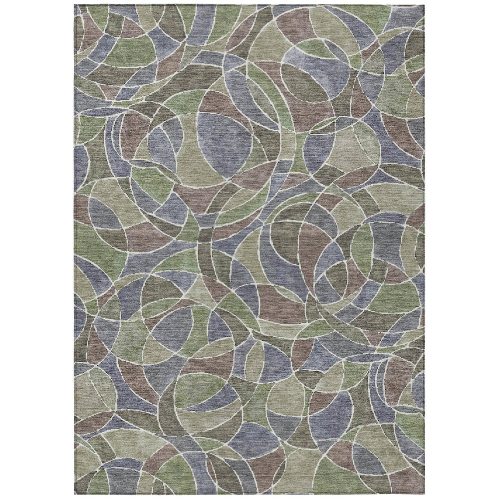 Machine Washable Indoor/Outdoor Chantille ACN2208 Green 2'6" x 3'10" Rug. Picture 1