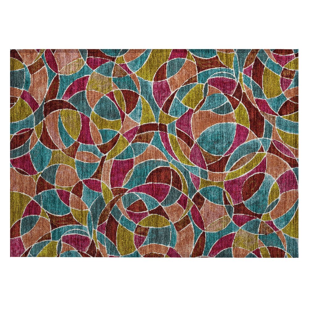 Machine Washable Indoor/Outdoor Chantille ACN2208 Merlot 1'8" x 2'6" Rug. Picture 1