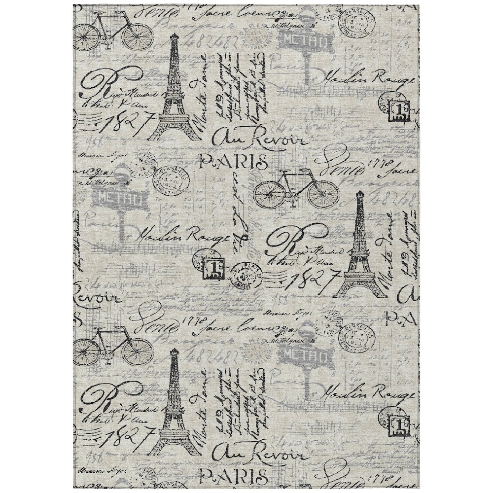 Machine Washable Indoor/Outdoor Chantille ACN2209 Beige 2'6" x 3'10" Rug. Picture 1