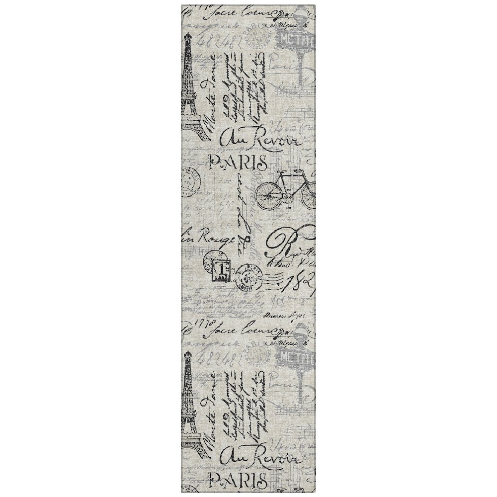 Machine Washable Indoor/Outdoor Chantille ACN2209 Beige 2'3" x 7'6" Runner Rug. Picture 1