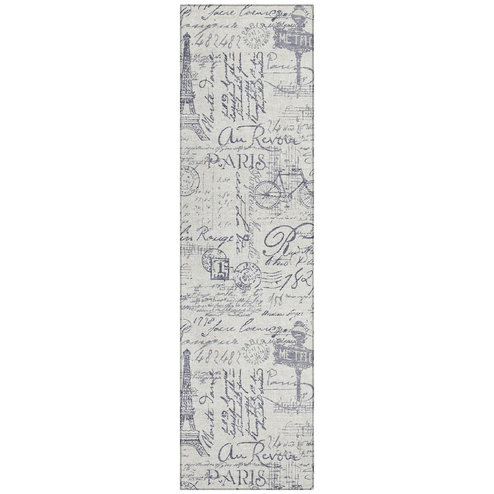 Machine Washable Indoor/Outdoor Chantille ACN2209 Ivory 2'3" x 7'6" Runner Rug. Picture 1