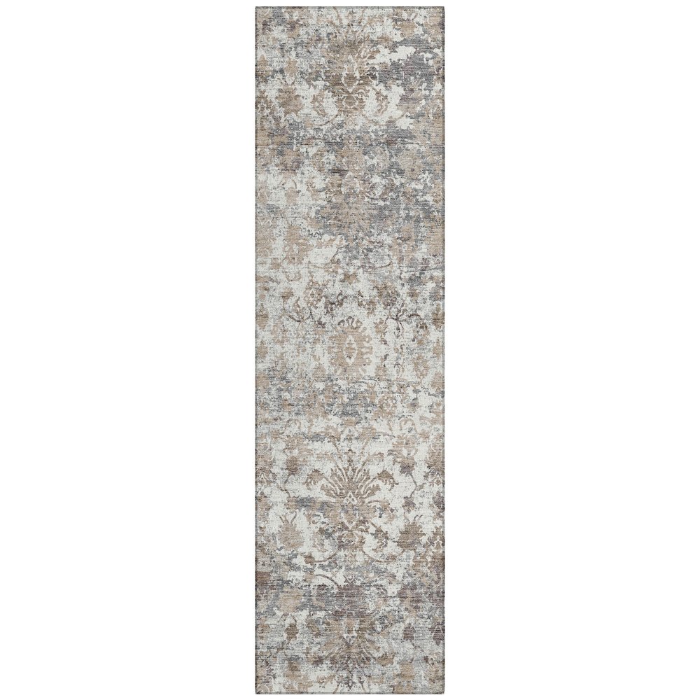 Machine Washable Indoor/Outdoor Chantille ACN2211 Taupe 2'3" x 7'6" Runner Rug. Picture 1