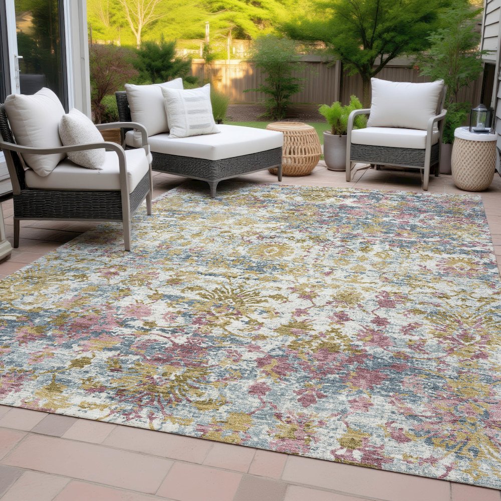 Machine Washable Indoor/Outdoor Chantille ACN2211 Wheat 2'6" x 3'10" Rug. Picture 8