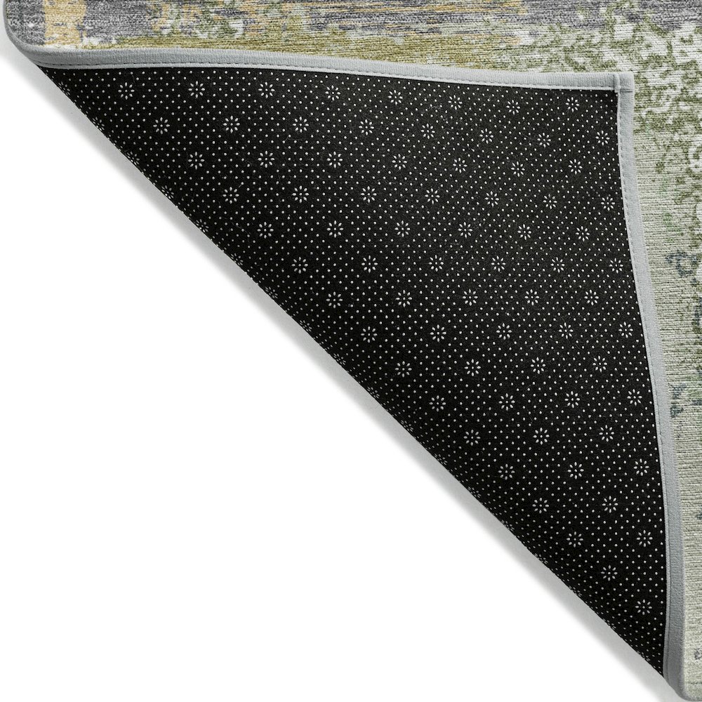 Machine Washable Indoor/Outdoor Chantille ACN2212 Aloe 1'8" x 2'6" Rug. Picture 2