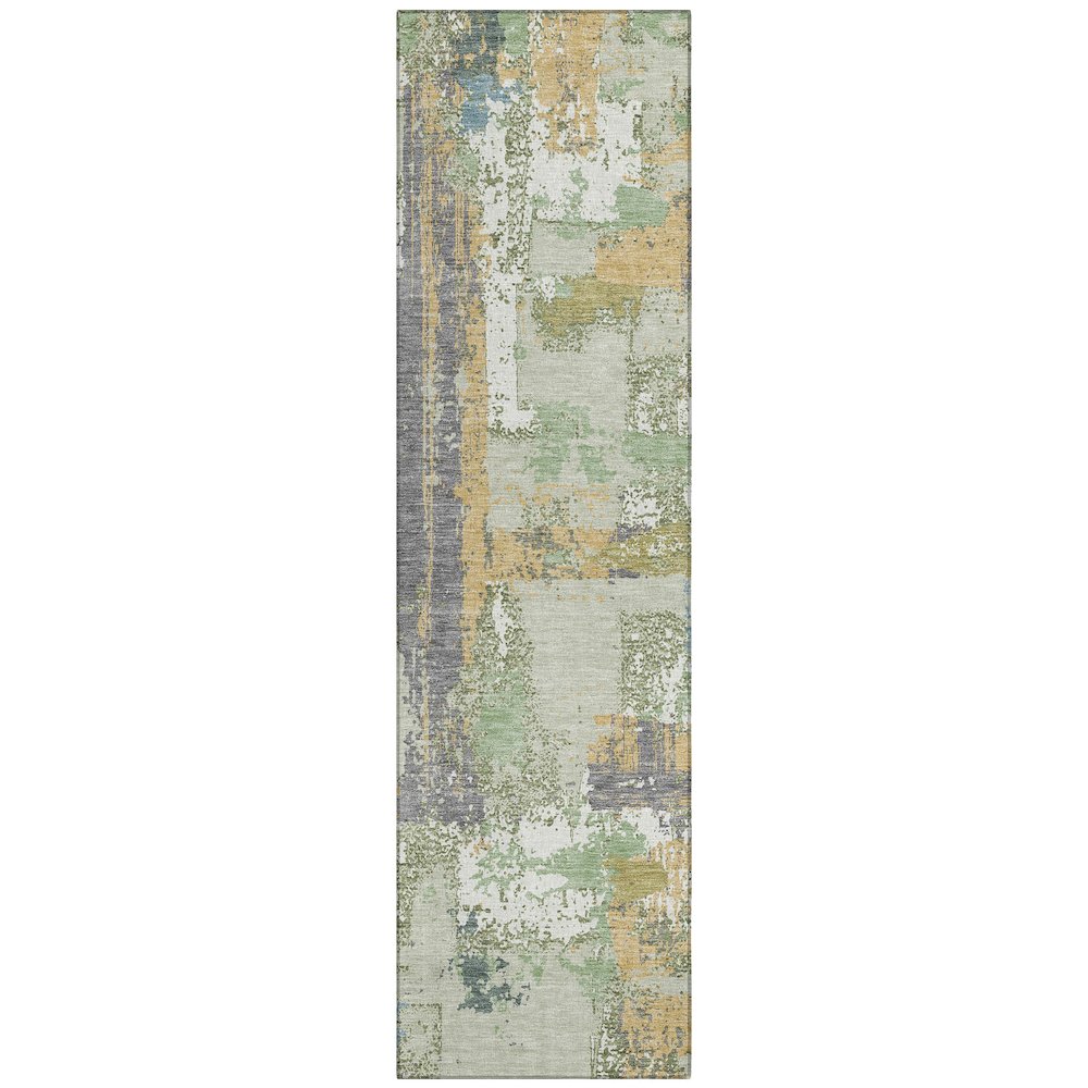 Machine Washable Indoor/Outdoor Chantille ACN2212 Aloe 2'3" x 7'6" Runner Rug. Picture 1