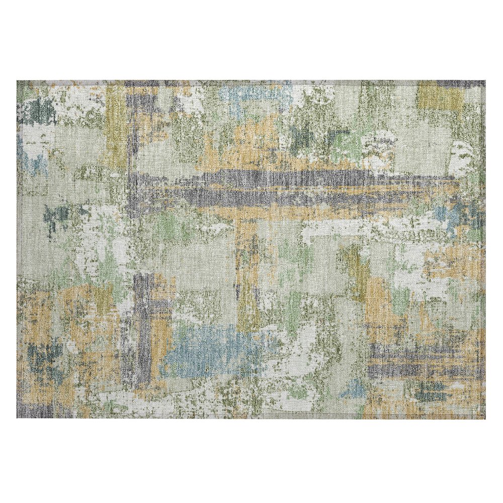 Machine Washable Indoor/Outdoor Chantille ACN2212 Aloe 1'8" x 2'6" Rug. Picture 1