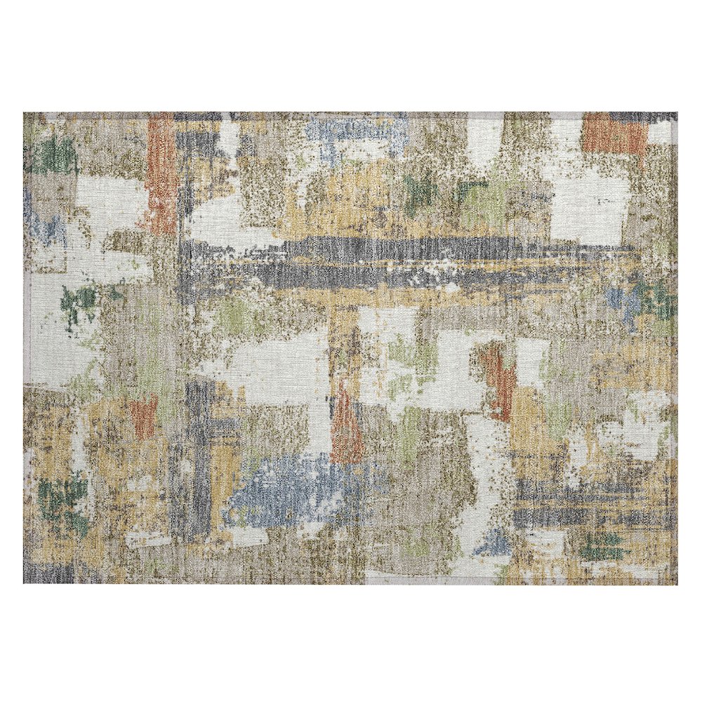 Machine Washable Indoor/Outdoor Chantille ACN2212 Ivory 1'8" x 2'6" Rug. Picture 1