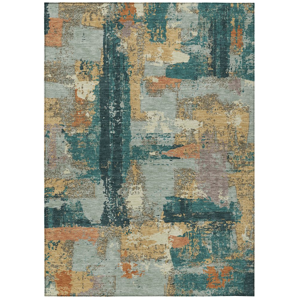 Machine Washable Indoor/Outdoor Chantille ACN2212 Seafoam 2'6" x 3'10" Rug. Picture 1