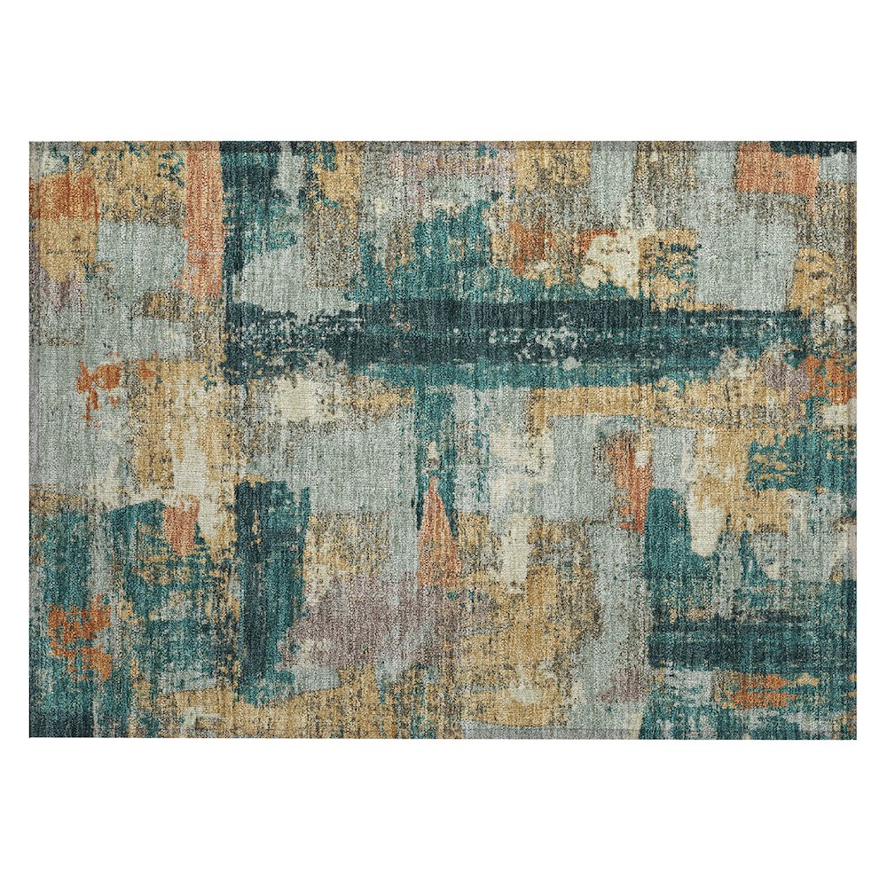 Machine Washable Indoor/Outdoor Chantille ACN2212 Seafoam 1'8" x 2'6" Rug. Picture 1