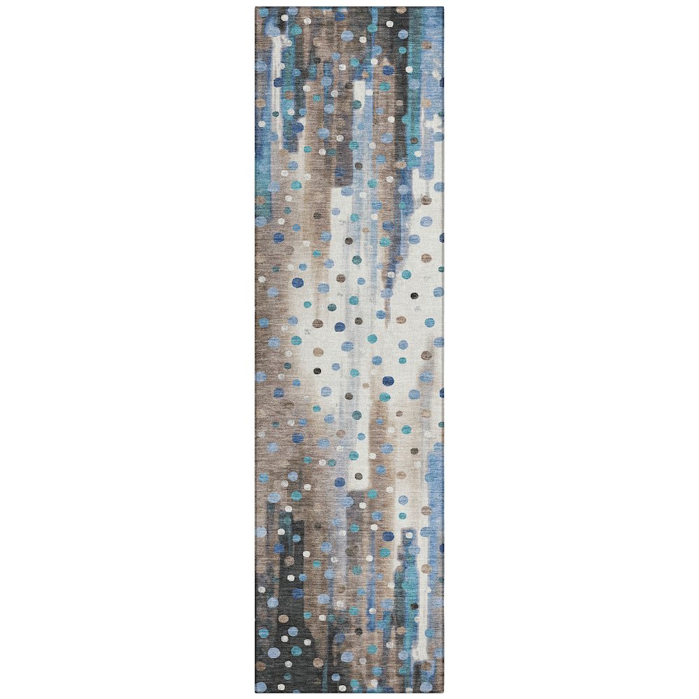 Machine Washable Indoor/Outdoor Chantille ACN2213 Taupe 2'3" x 7'6" Runner Rug. Picture 1