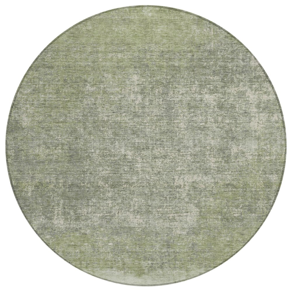 Machine Washable Indoor/Outdoor Chantille ACN2214 Aloe 8' x 8' Round Rug. Picture 1