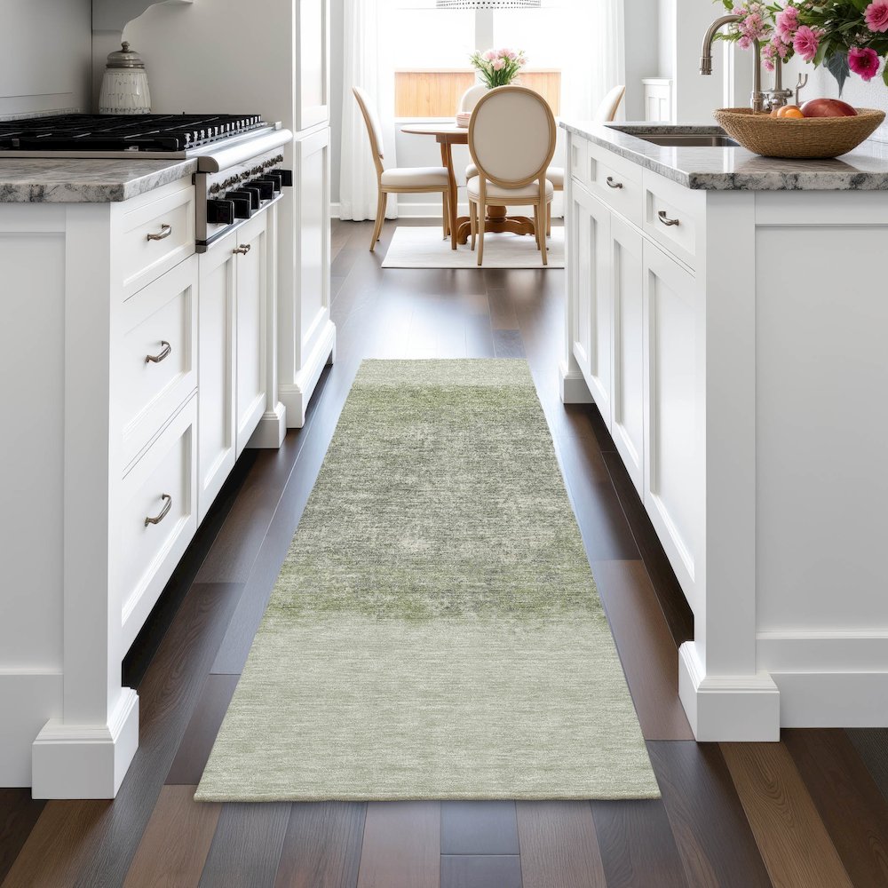 Machine Washable Indoor/Outdoor Chantille ACN2214 Aloe 2'3" x 7'6" Runner Rug. Picture 5
