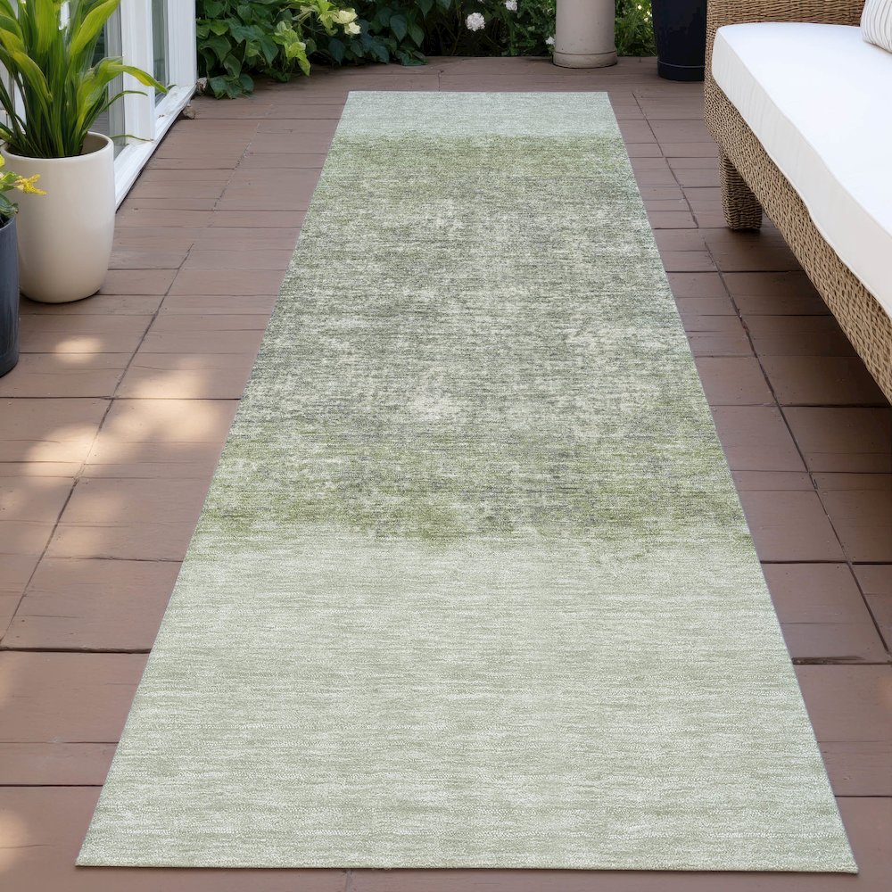 Machine Washable Indoor/Outdoor Chantille ACN2214 Aloe 2'3" x 7'6" Runner Rug. Picture 6
