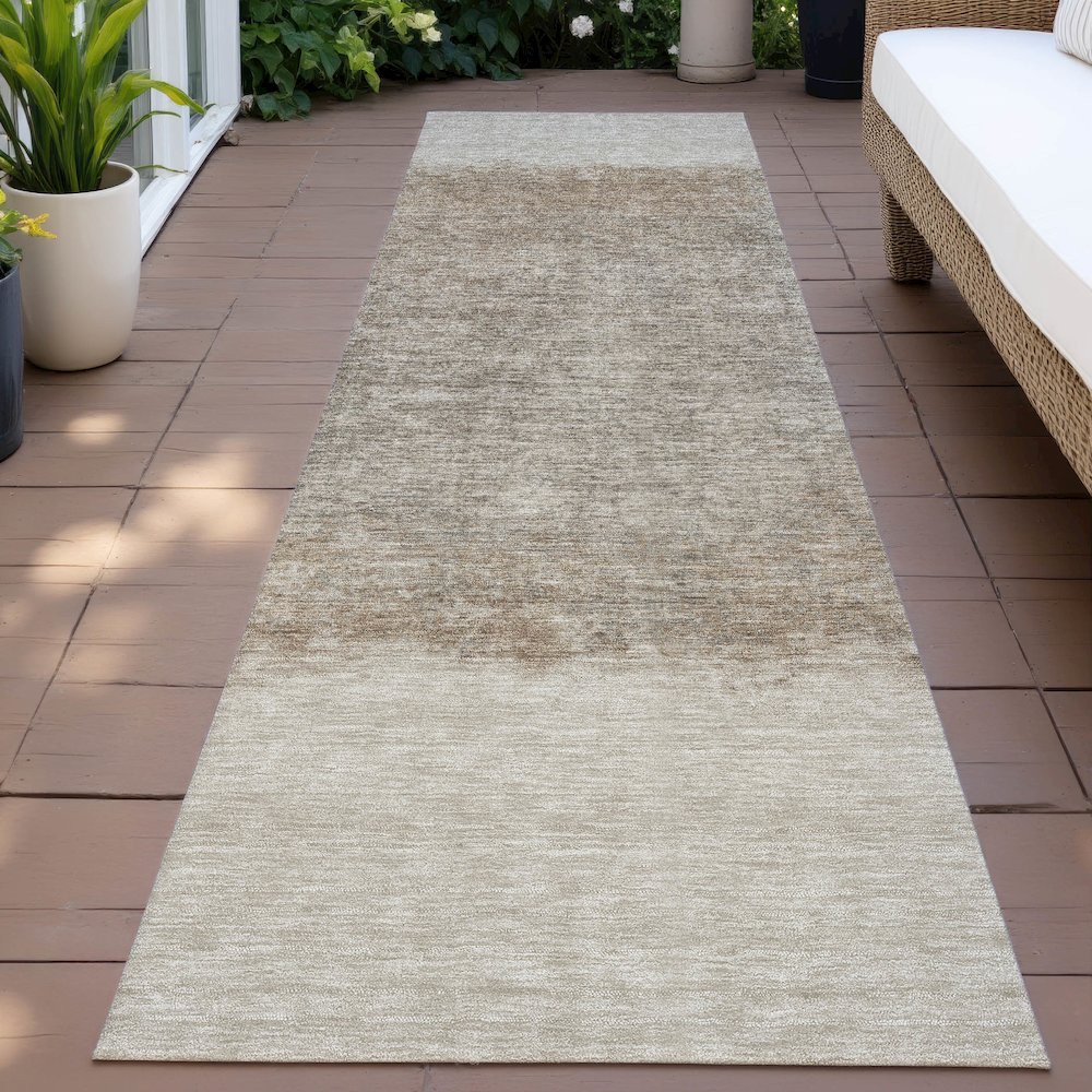 Machine Washable Indoor/Outdoor Chantille ACN2214 Beige 2'3" x 7'6" Runner Rug. Picture 6
