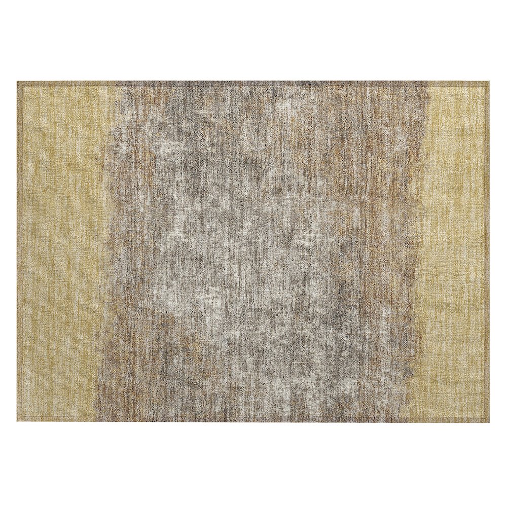 Machine Washable Indoor/Outdoor Chantille ACN2214 Gold 1'8" x 2'6" Rug. Picture 1