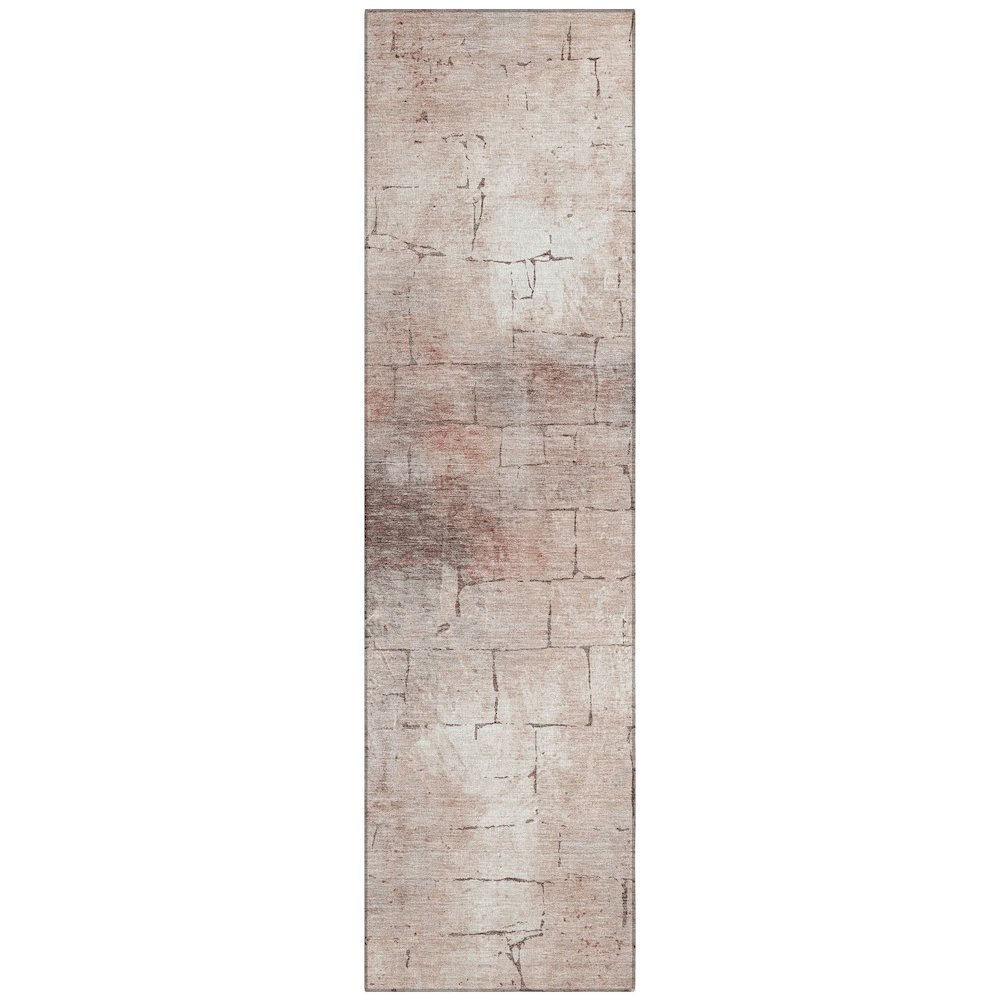 Machine Washable Indoor/Outdoor Chantille ACN2215 Coral 2'3" x 7'6" Runner Rug. Picture 1