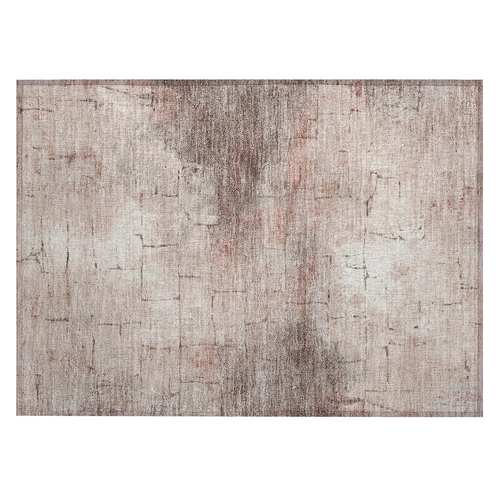 Machine Washable Indoor/Outdoor Chantille ACN2215 Coral 1'8" x 2'6" Rug. Picture 1