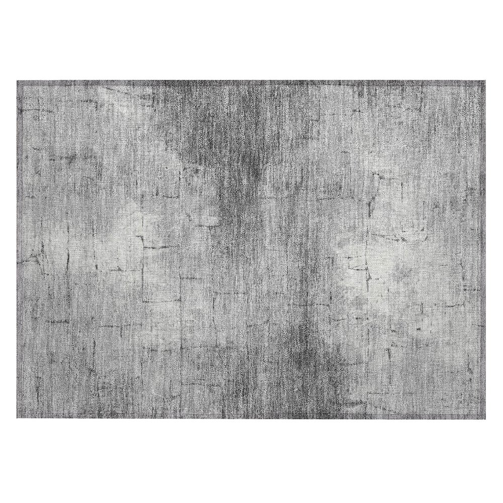 Machine Washable Indoor/Outdoor Chantille ACN2215 Gray 1'8" x 2'6" Rug. Picture 1