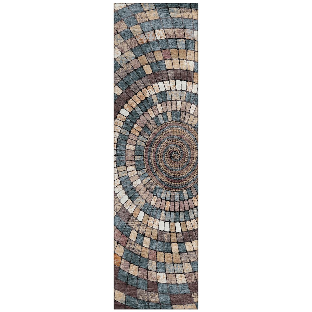 Machine Washable Indoor/Outdoor Chantille ACN2216 Copper 2'3" x 7'6" Runner Rug. Picture 1