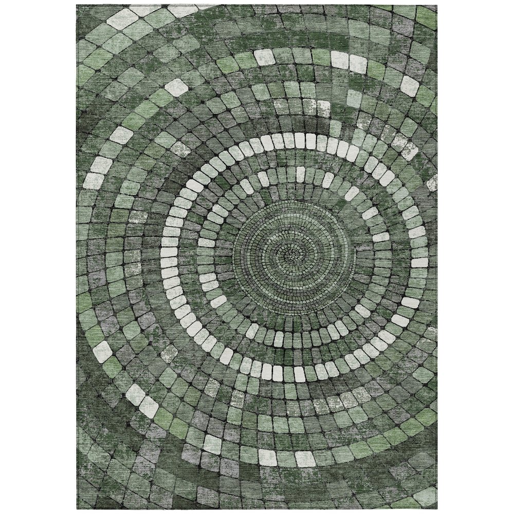 Machine Washable Indoor/Outdoor Chantille ACN2216 Sage 2'6" x 3'10" Rug. Picture 1