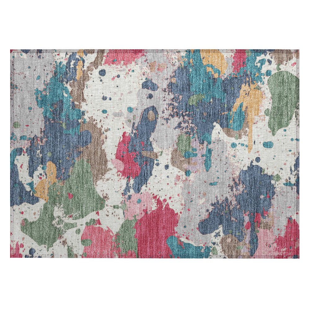 Machine Washable Indoor/Outdoor Chantille ACN2217 Ivory 1'8" x 2'6" Rug. Picture 1