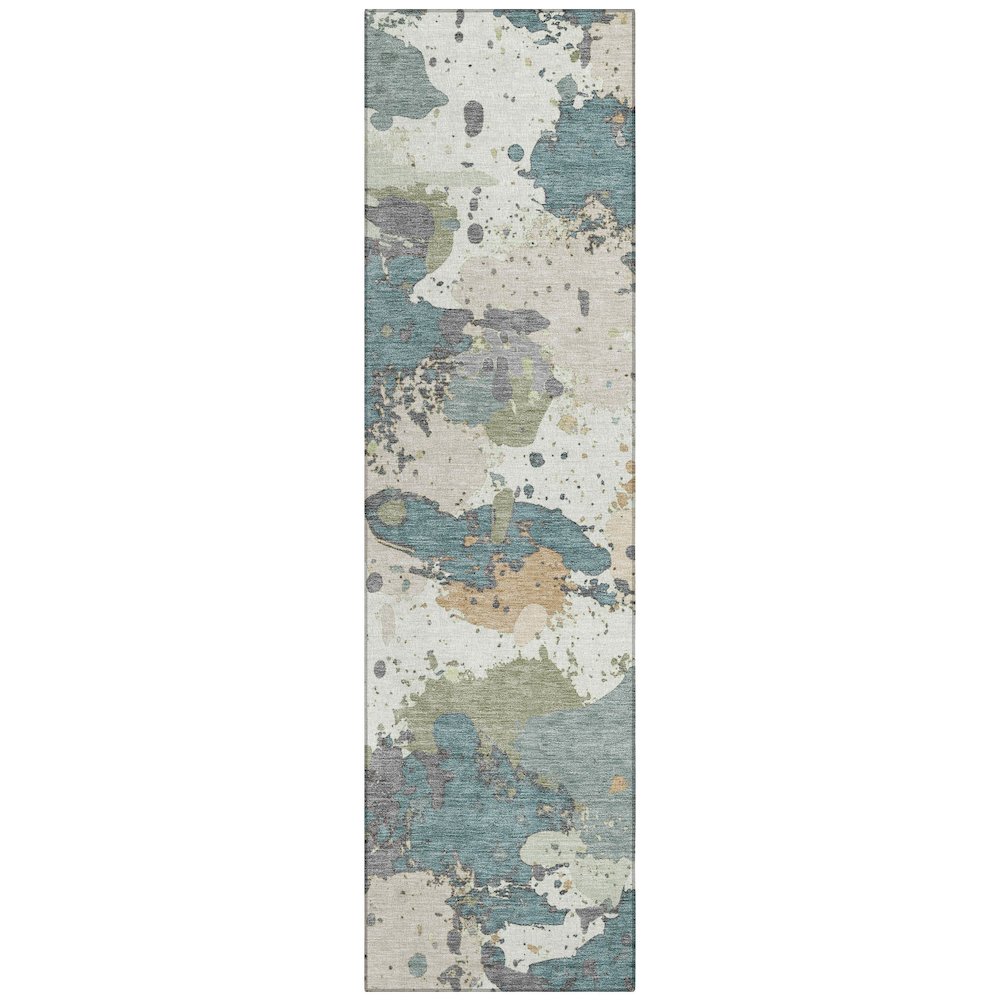 Machine Washable Indoor/Outdoor Chantille ACN2217 Seafoam 2'3" x 7'6" Runner Rug. Picture 1