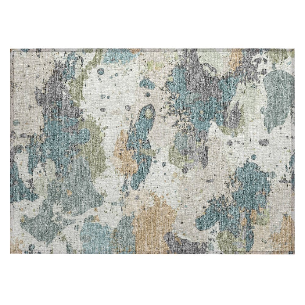 Machine Washable Indoor/Outdoor Chantille ACN2217 Seafoam 1'8" x 2'6" Rug. Picture 1