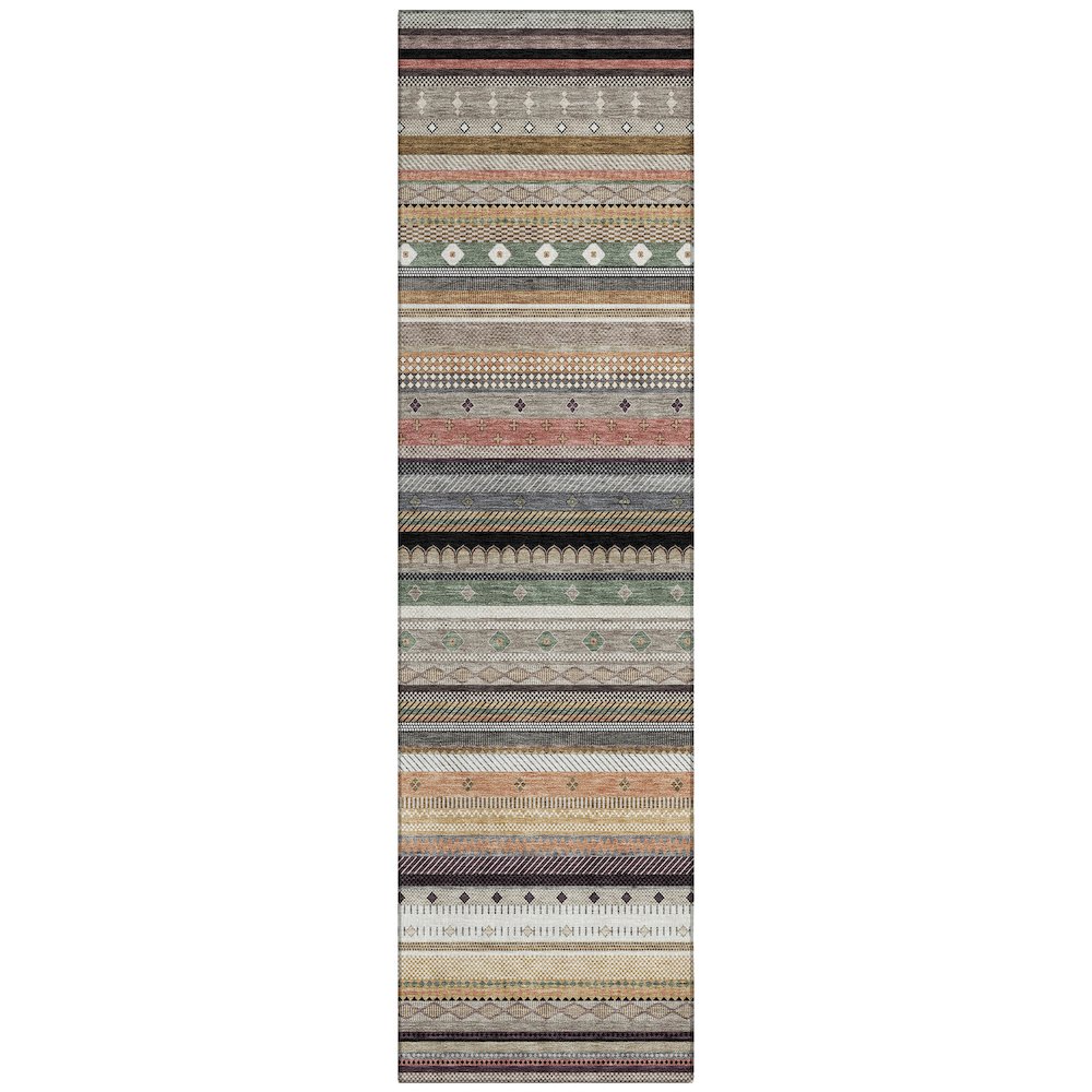 Machine Washable Indoor/Outdoor Chantille ACN2218 Khaki 2'3" x 7'6" Runner Rug. Picture 1