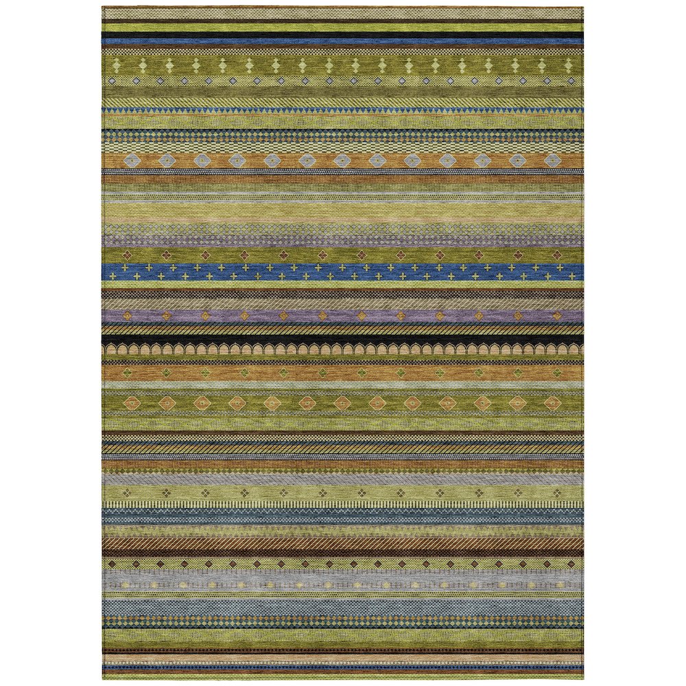Machine Washable Indoor/Outdoor Chantille ACN2218 Olive 2'6" x 3'10" Rug. Picture 1