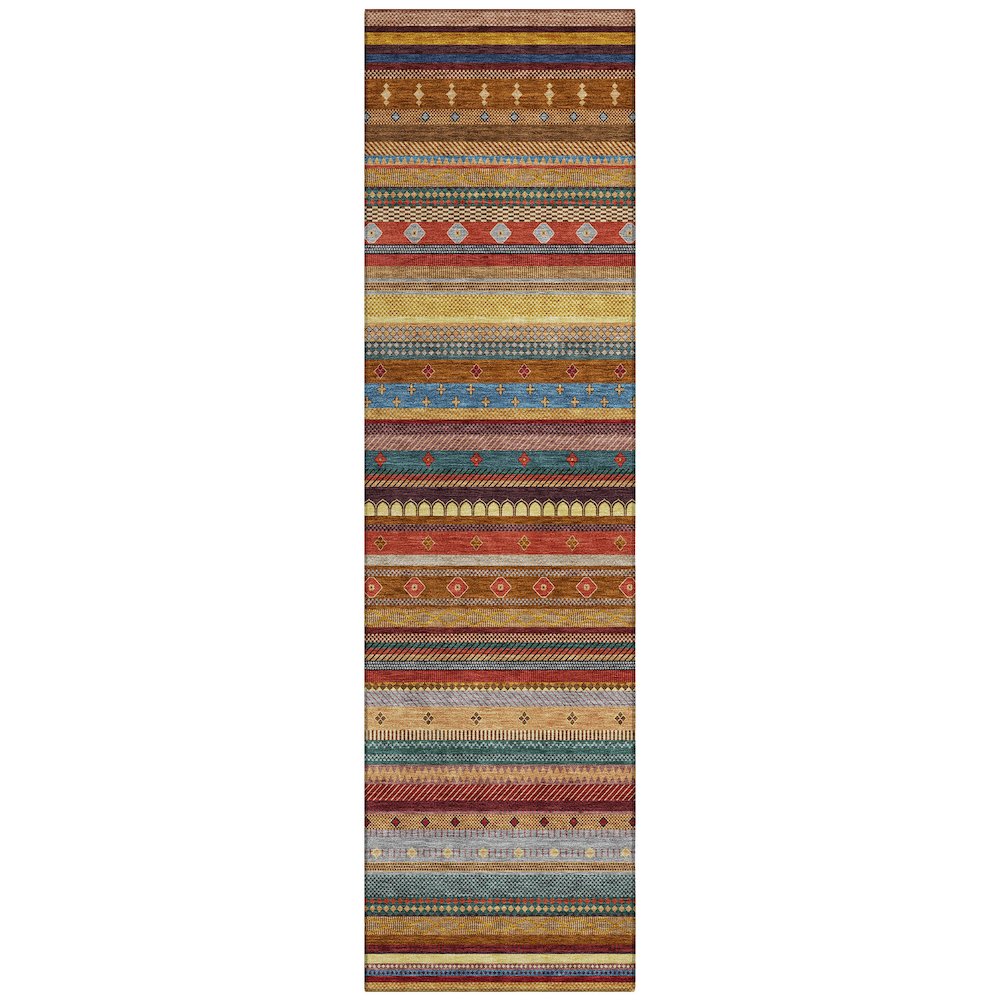 Machine Washable Indoor/Outdoor Chantille ACN2218 Paprika 2'3" x 7'6" Runner Rug. Picture 1