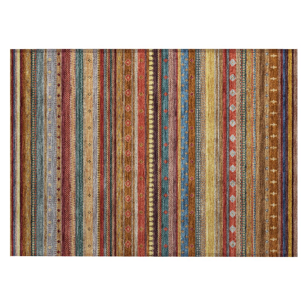 Machine Washable Indoor/Outdoor Chantille ACN2218 Paprika 1'8" x 2'6" Rug. Picture 1