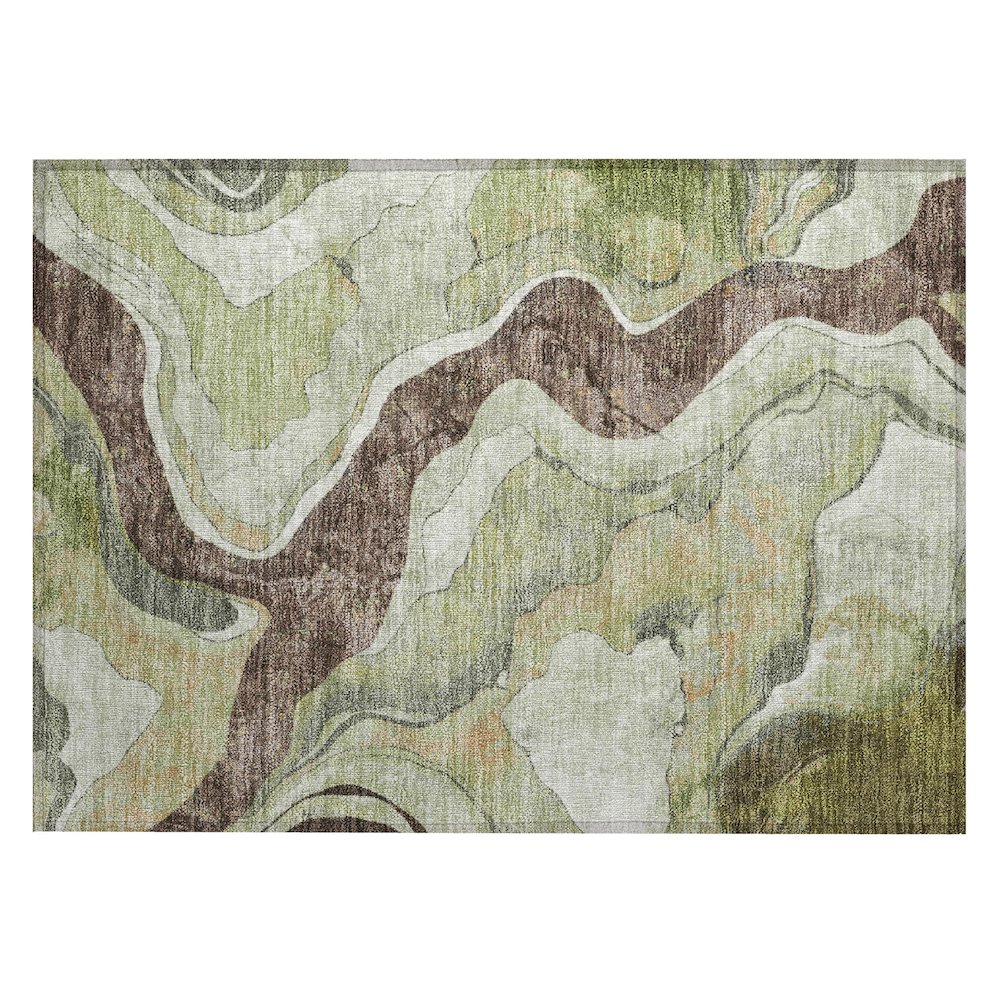 Machine Washable Indoor/Outdoor Chantille ACN2219 Aloe 1'8" x 2'6" Rug. Picture 1