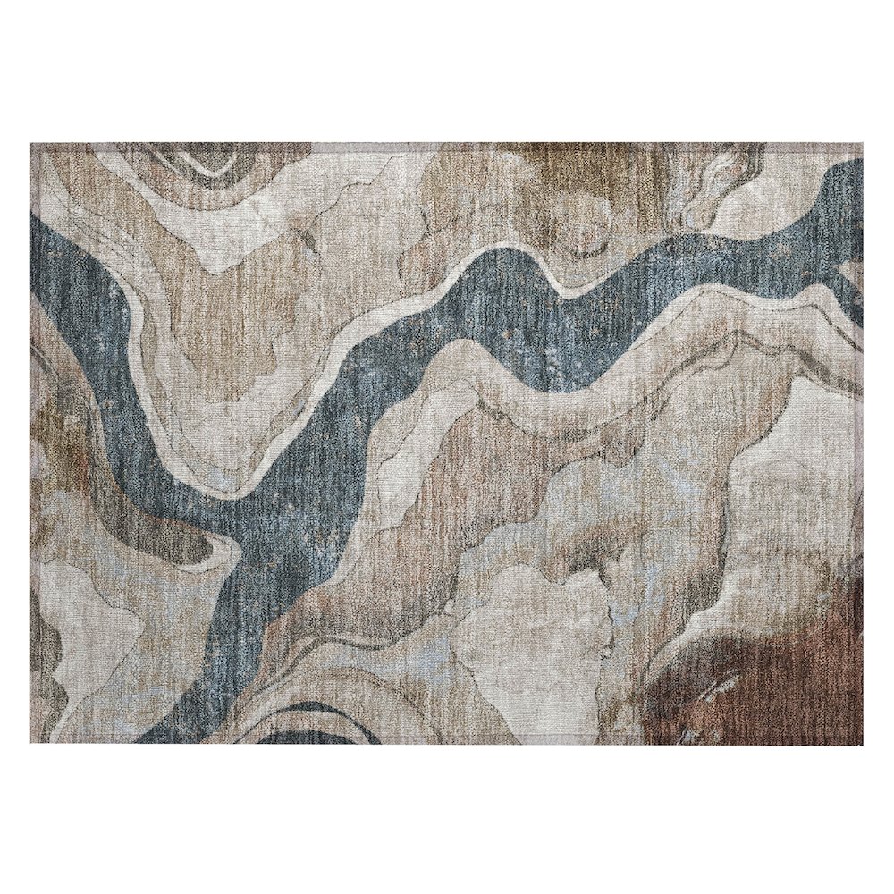 Machine Washable Indoor/Outdoor Chantille ACN2219 Beige 1'8" x 2'6" Rug. Picture 1