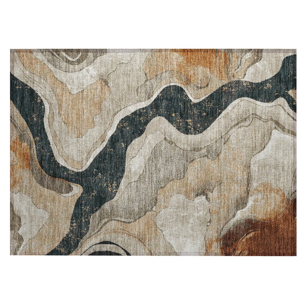 Machine Washable Indoor/Outdoor Chantille ACN2219 Putty 1'8" x 2'6" Rug. Picture 1