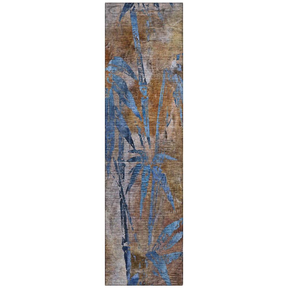 Machine Washable Indoor/Outdoor Chantille ACN2222 Brown 2'3" x 7'6" Runner Rug. Picture 1