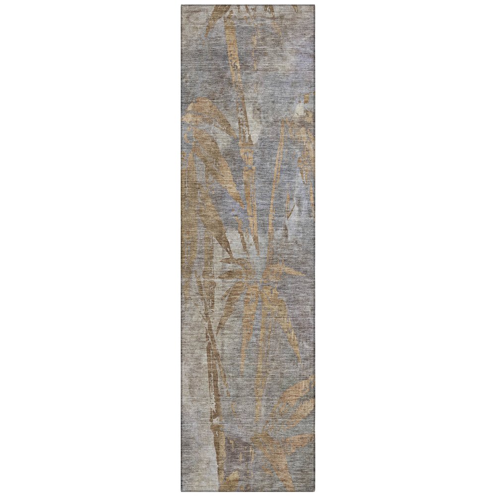 Machine Washable Indoor/Outdoor Chantille ACN2222 Brown 2'3" x 7'6" Runner Rug. Picture 1