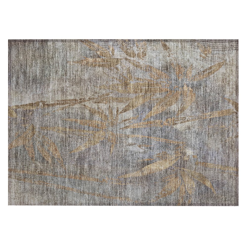 Machine Washable Indoor/Outdoor Chantille ACN2222 Brown 1'8" x 2'6" Rug. Picture 1