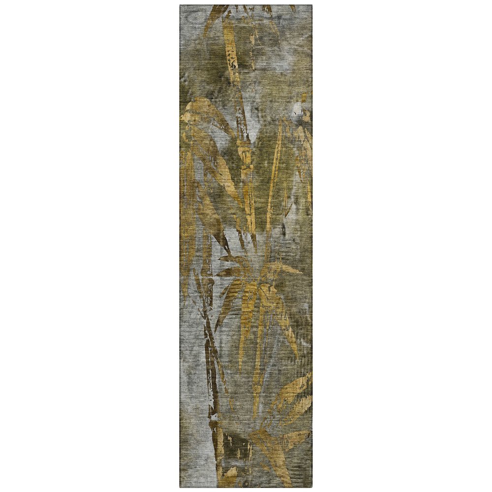 Machine Washable Indoor/Outdoor Chantille ACN2222 Gray 2'3" x 7'6" Runner Rug. Picture 1