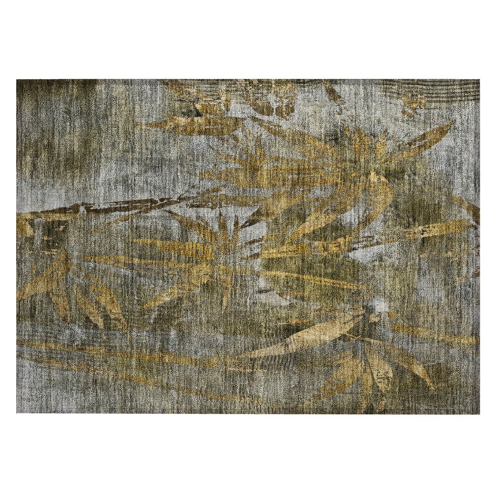 Machine Washable Indoor/Outdoor Chantille ACN2222 Gray 1'8" x 2'6" Rug. Picture 1