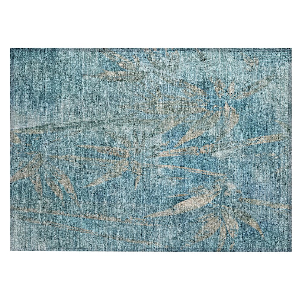Machine Washable Indoor/Outdoor Chantille ACN2222 Blue 1'8" x 2'6" Rug. Picture 1