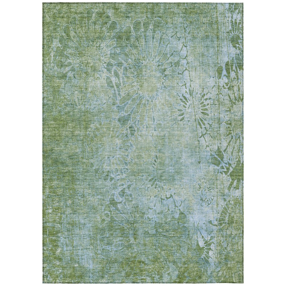 Machine Washable Indoor/Outdoor Chantille ACN2224 Green 2'6" x 3'10" Rug. Picture 1