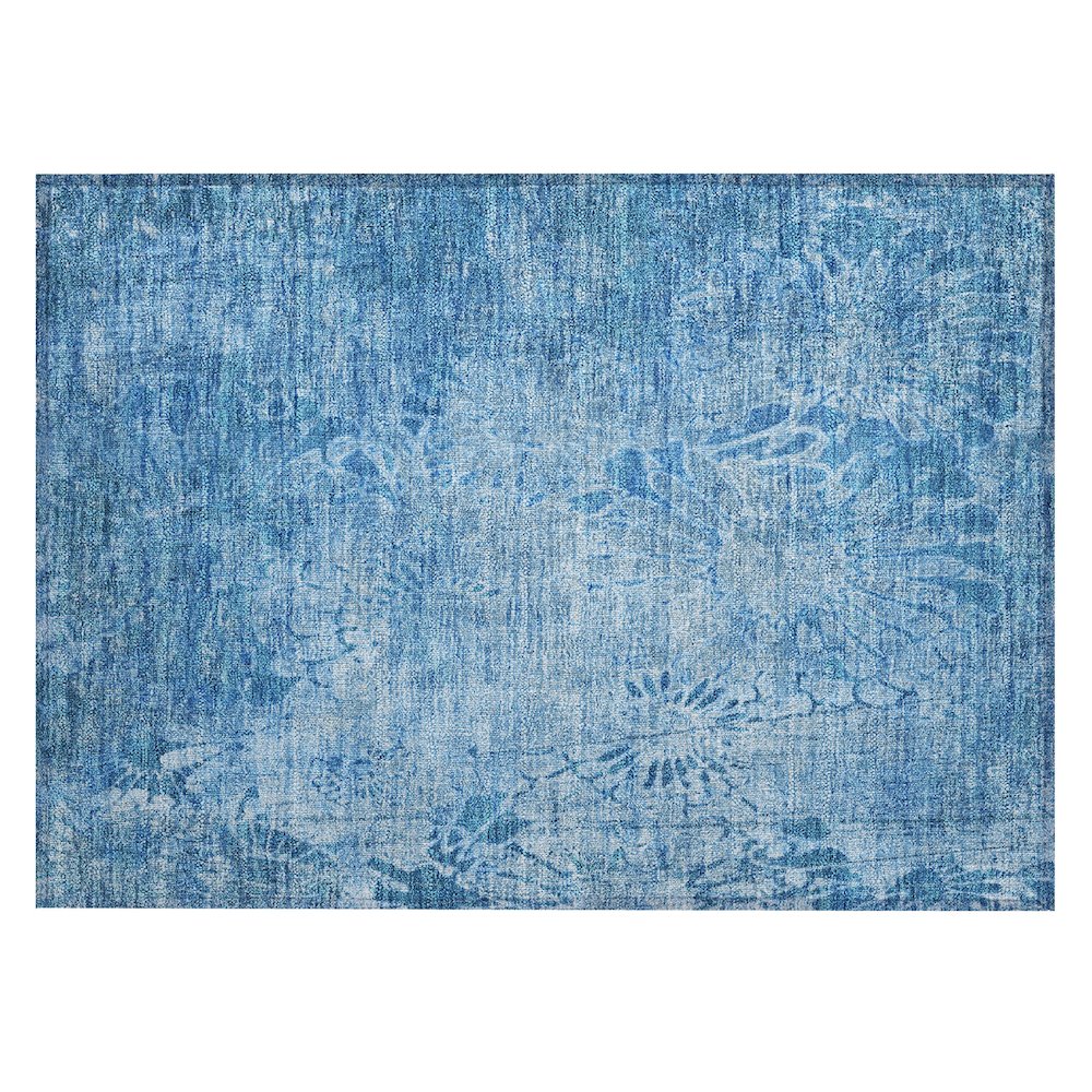 Machine Washable Indoor/Outdoor Chantille ACN2224 Blue 1'8" x 2'6" Rug. Picture 1