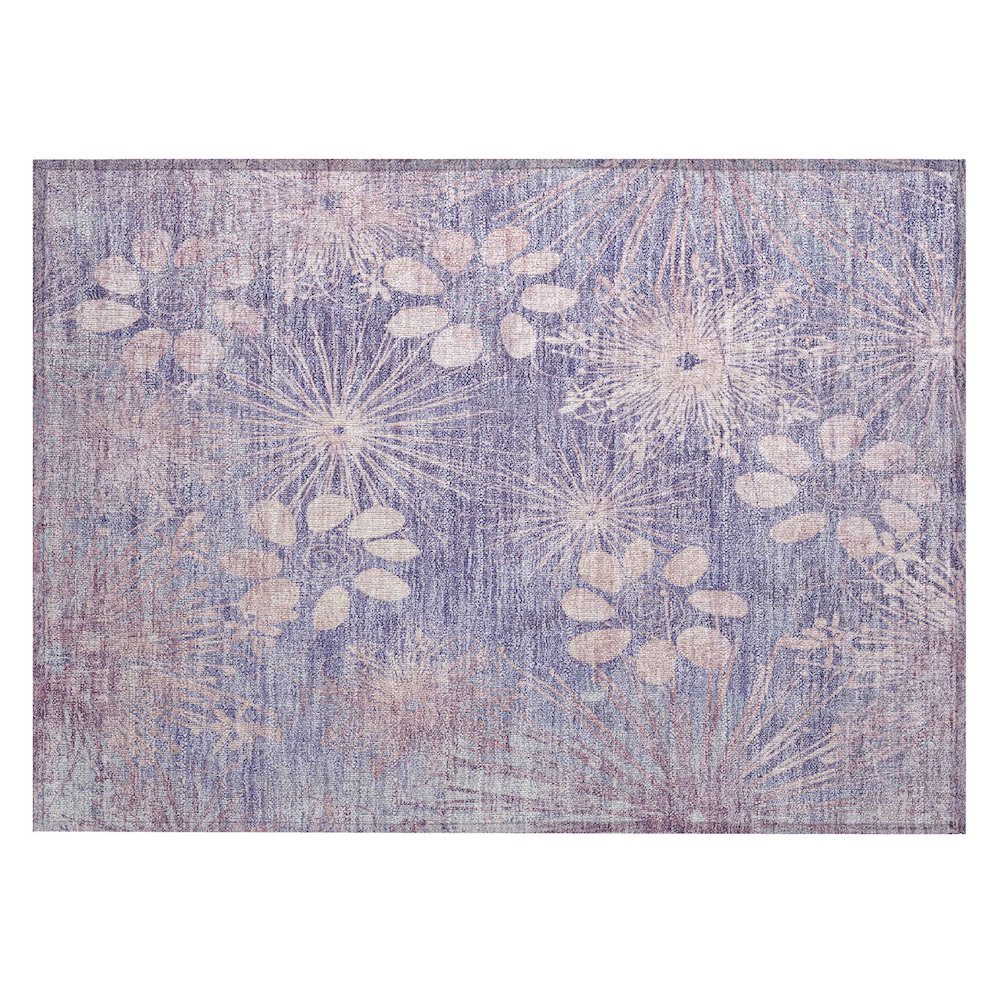 Machine Washable Indoor/Outdoor Chantille ACN2225 Purple 1'8" x 2'6" Rug. Picture 1