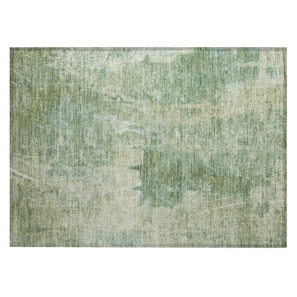 Machine Washable Indoor/Outdoor Chantille ACN2226 Green 1'8" x 2'6" Rug. Picture 1